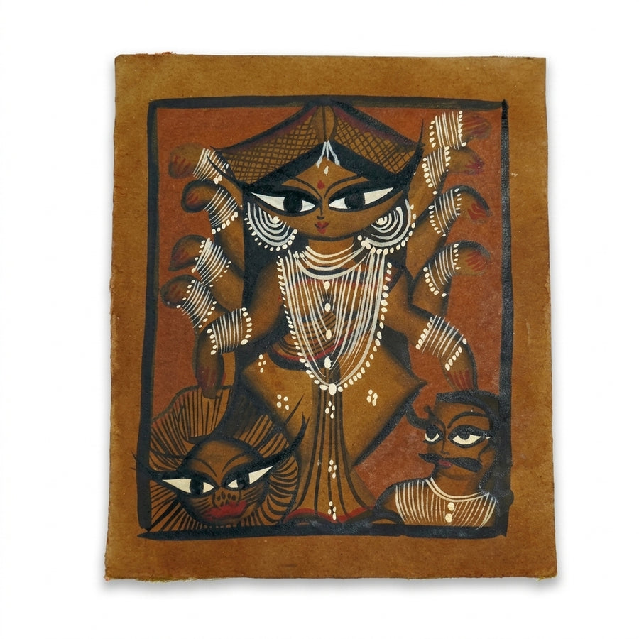Maa Durga in Sacred Grace – Kalighat Painting