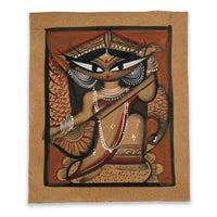 The Radiance of Maa Saraswati – Kalighat Painting