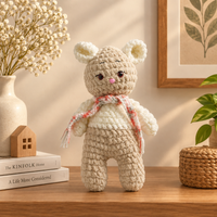 Crochet Cozy Bunny – Pink Scarf Handmade Art