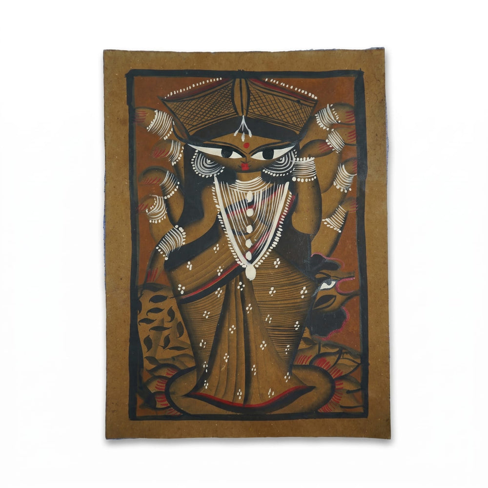 The Divine Maa Durga – Kalighat Painting