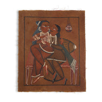 The Loving Babu-Bibi Couple – Kalighat Painting