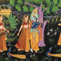 Radha Krishna with Gopis – Pichwai Painting