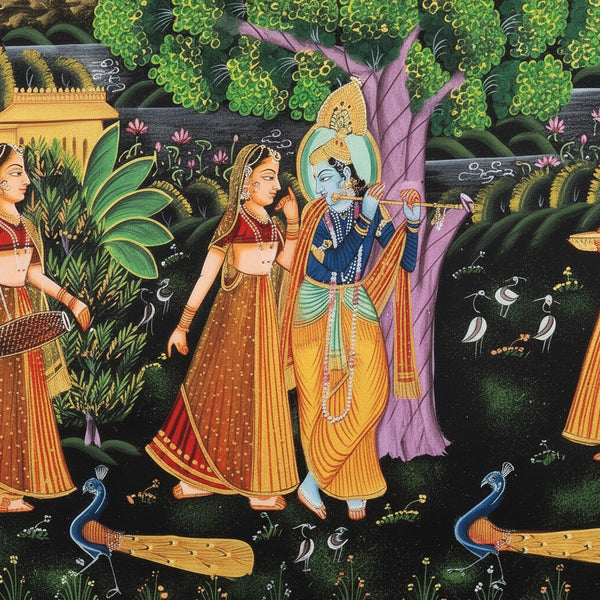 Radha Krishna with Gopis – Pichwai Painting
