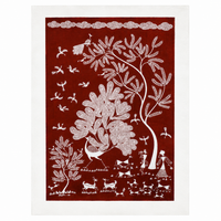 The Village Life - Warli Paper Painting