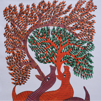 Horns of Life – Gond Canvas Painting