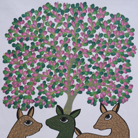 Forest Friends – Gond Canvas Painting