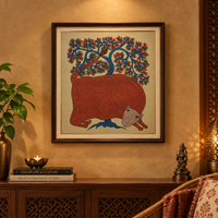 Life Within Nature – Gond Canvas Painting
