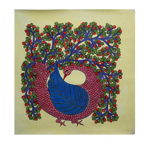 Nature's Embrace – Gond Canvas Painting