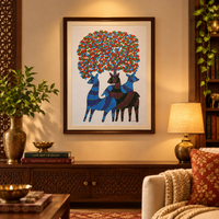 Vriksha Shringa – Gond Canvas Painting
