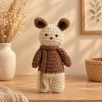 Crochet Bear – Brown Handmade Art
