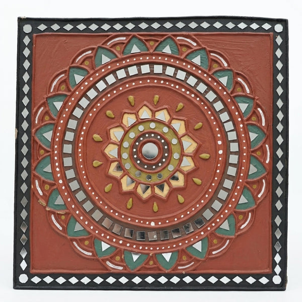 Sunburst Mandala Lippan Mirror Wall Art
