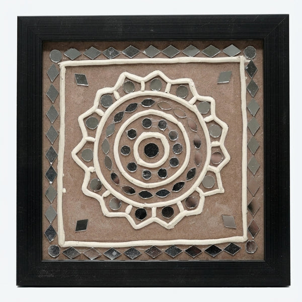 Square Ornamental Lippan Mirror Wall Art