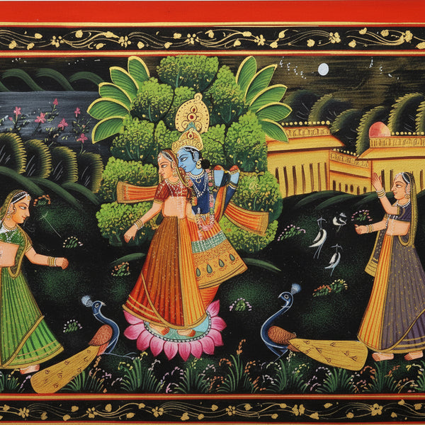 Radha Krishna in Vrindavan – Pichwai Painting