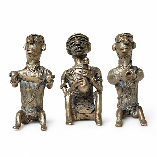 Harappan Figures (Set of 3) – Dhokra Metal Art