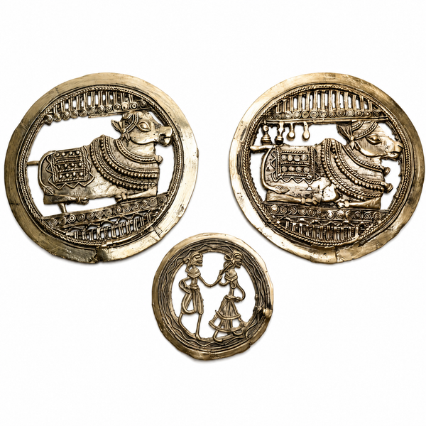 Round Decorative Plates – Dhokra Metal Art