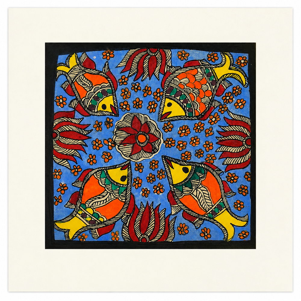 Fish of Mithila – Madhubani Painting