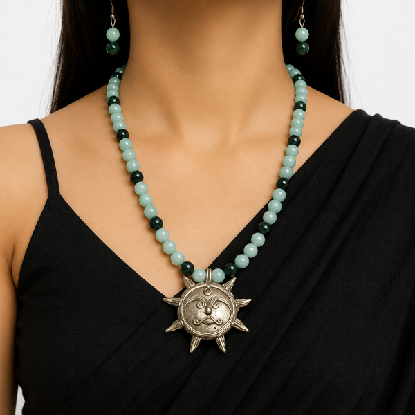 Divine Surya Dev Pendant Necklace