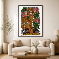 Birds in the Tree of Life – Gond Paper Painting