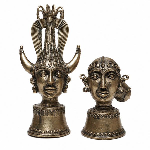 The Madia Madin (Tribal Couple) – Dhokra Metal Art (Big)