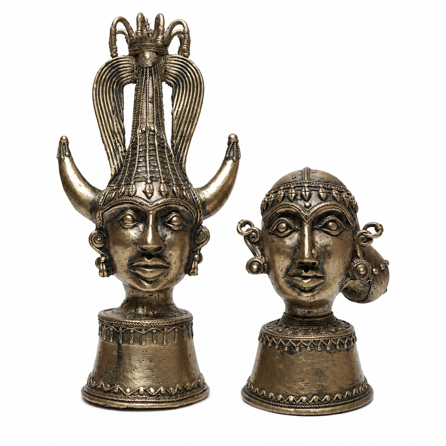 The Madia Madin (Tribal Couple) – Dhokra Metal Art (Big)