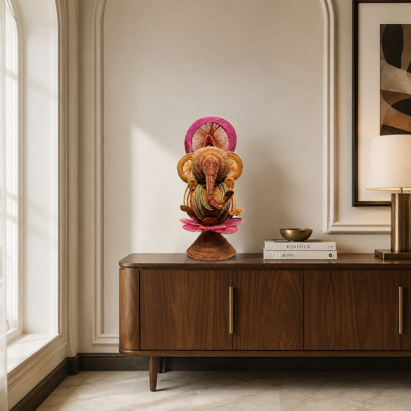 Handmade Dhaana Craft Ganesha Idol – Paddy Craft
