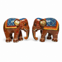 Handprinted Elephant Set of 2 – Decorative Art
