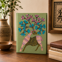 Graceful Deer – Handmade Gond Art Diary