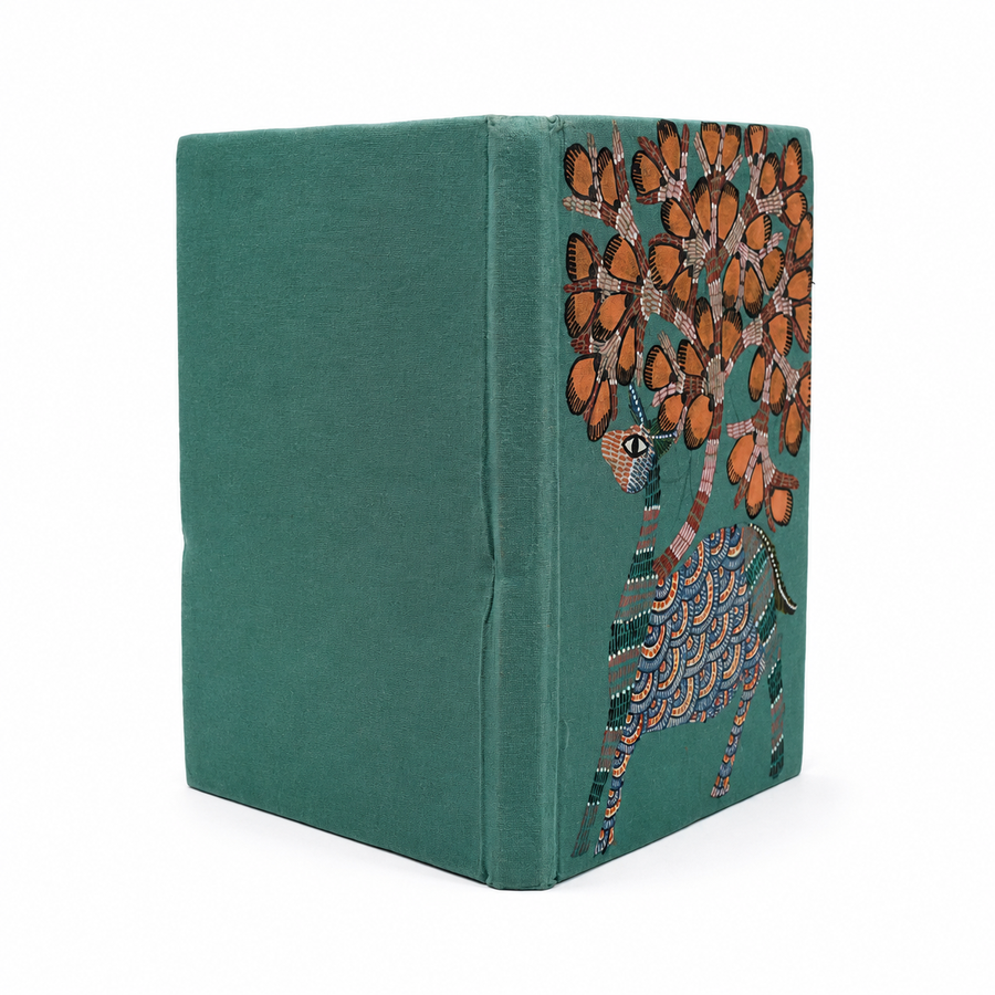 Vibrant Deer – Handmade Gond Art Diary