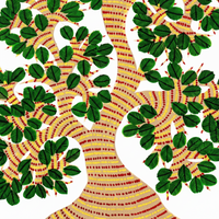 The Tree of Serenity – Gond Paper Painting