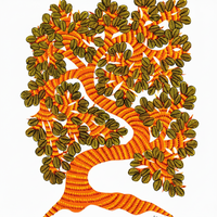 The Tree of Nature – Gond Paper Painting