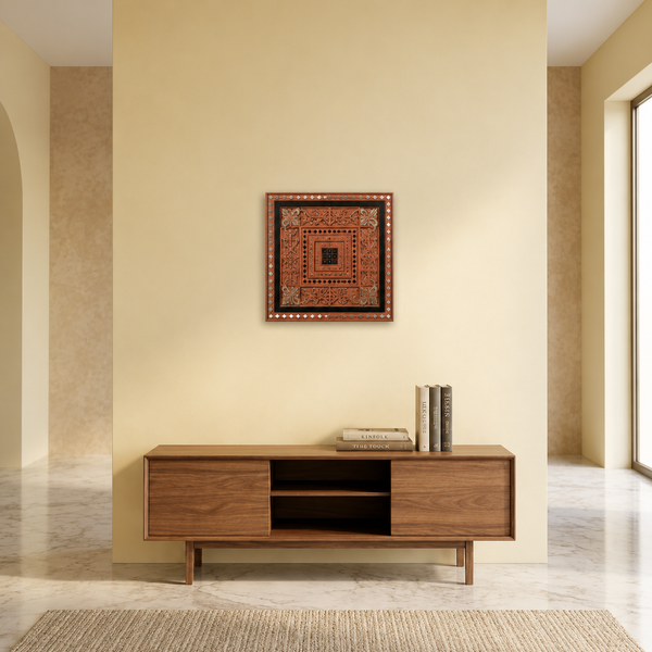 Traditional Lippan Mirror Wall Art