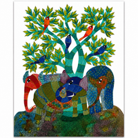 Wildlife Forest – Gond Paper Painting