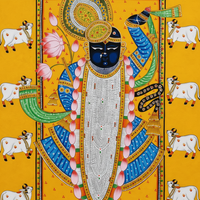 Shrinathji with Sacred Cows – Pichwai Painting