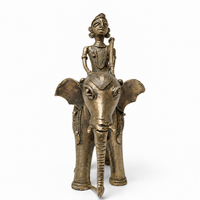 Man Sitting on an Elephant – Dhokra Metal Art