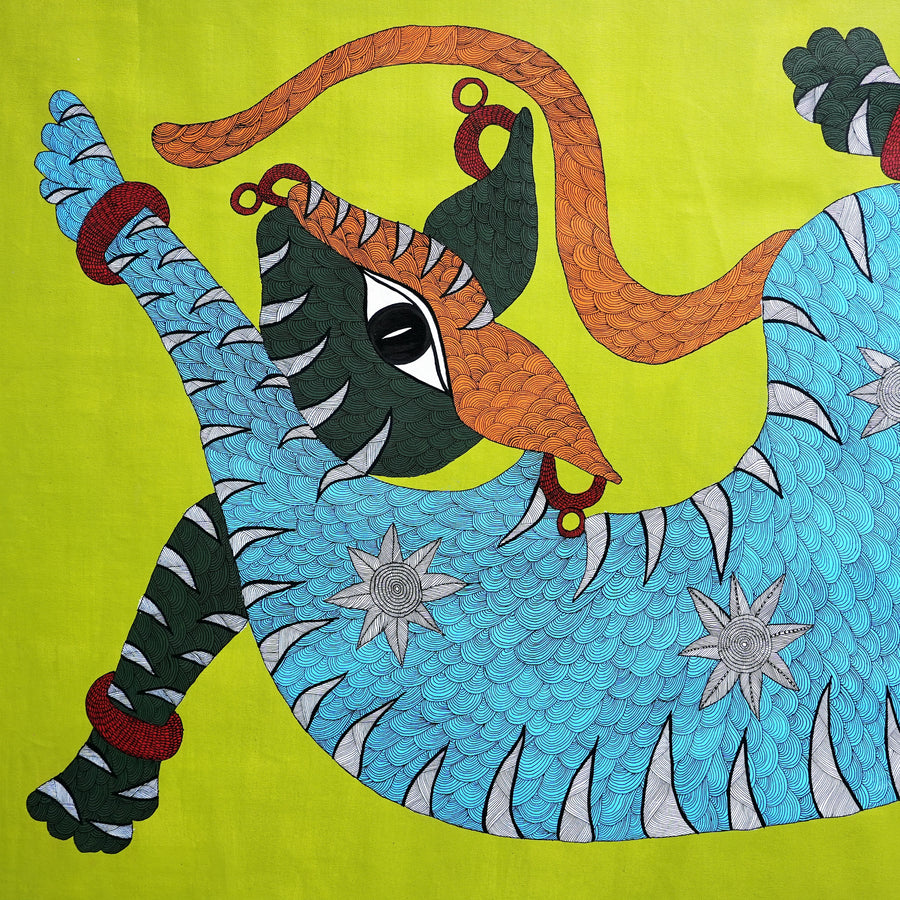 Mystical Bird – Gond Painting