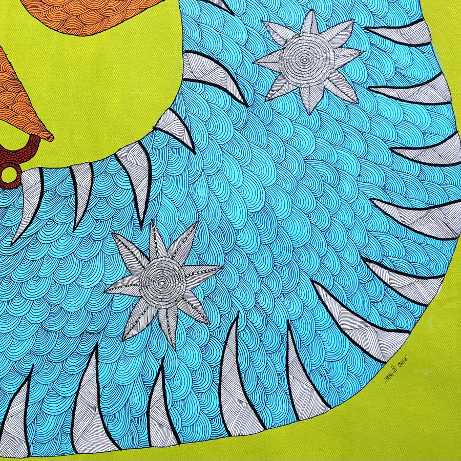 Mystical Bird – Gond Painting