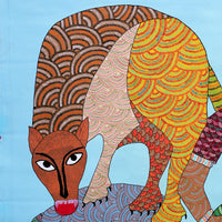 Herdswoman and Forest Companions – Gond Paper Painting