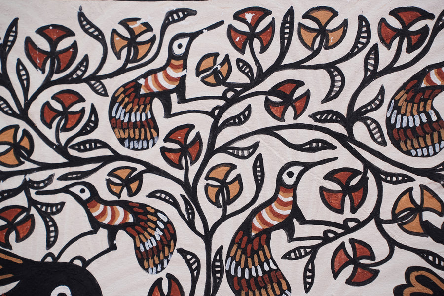 Elephant Family – Sohrai Painting