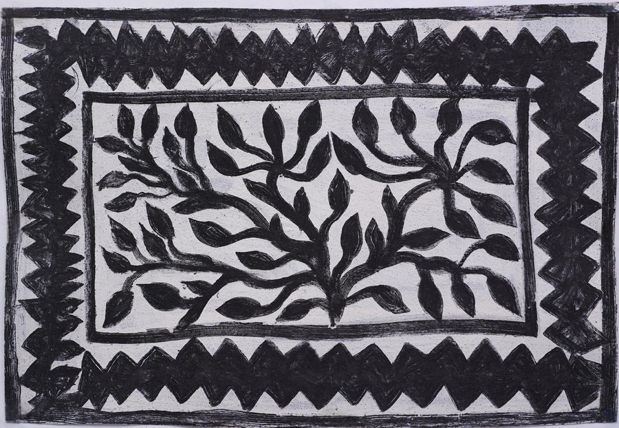 Black and White Print – Sohrai Painting