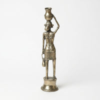 Lady Carrying a Brinjal (Set of 2) – Dhokra Metal Art