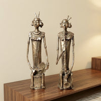 Dhokra Tribal Musicians (Long Set of 2) – Dhokra Metal Art