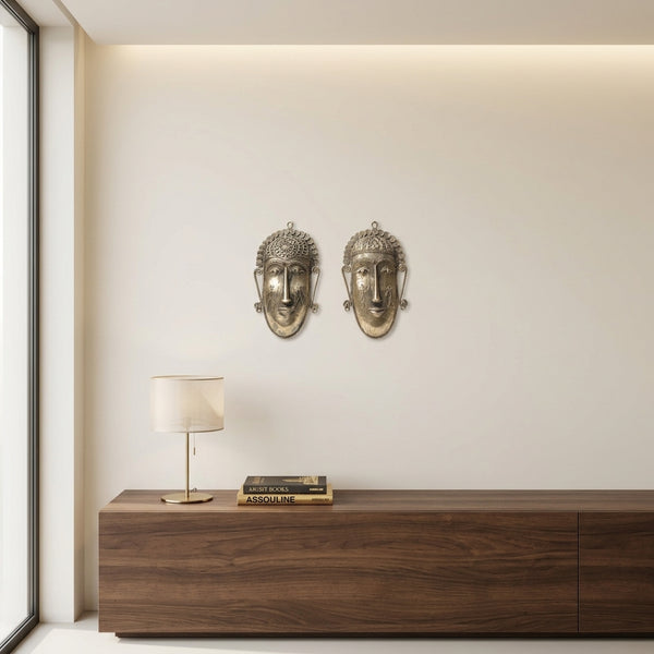 Tribal Face Mask – Dhokra Metal Art