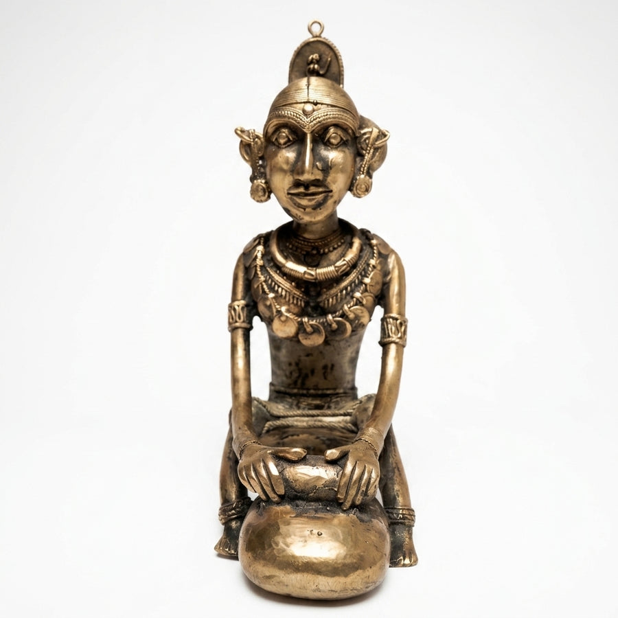 Cooking Tribal Showpiece (Set of 3) – Dhokra Metal Art