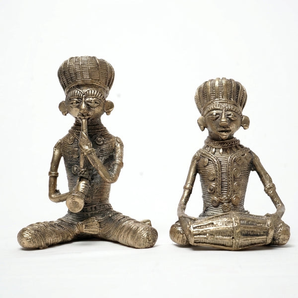 Dokra Musician Set of 2 (Small) – Dhokra Metal Art