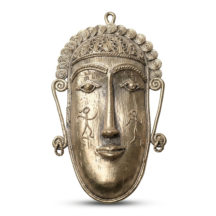 Tribal Face Mask – Dhokra Metal Art