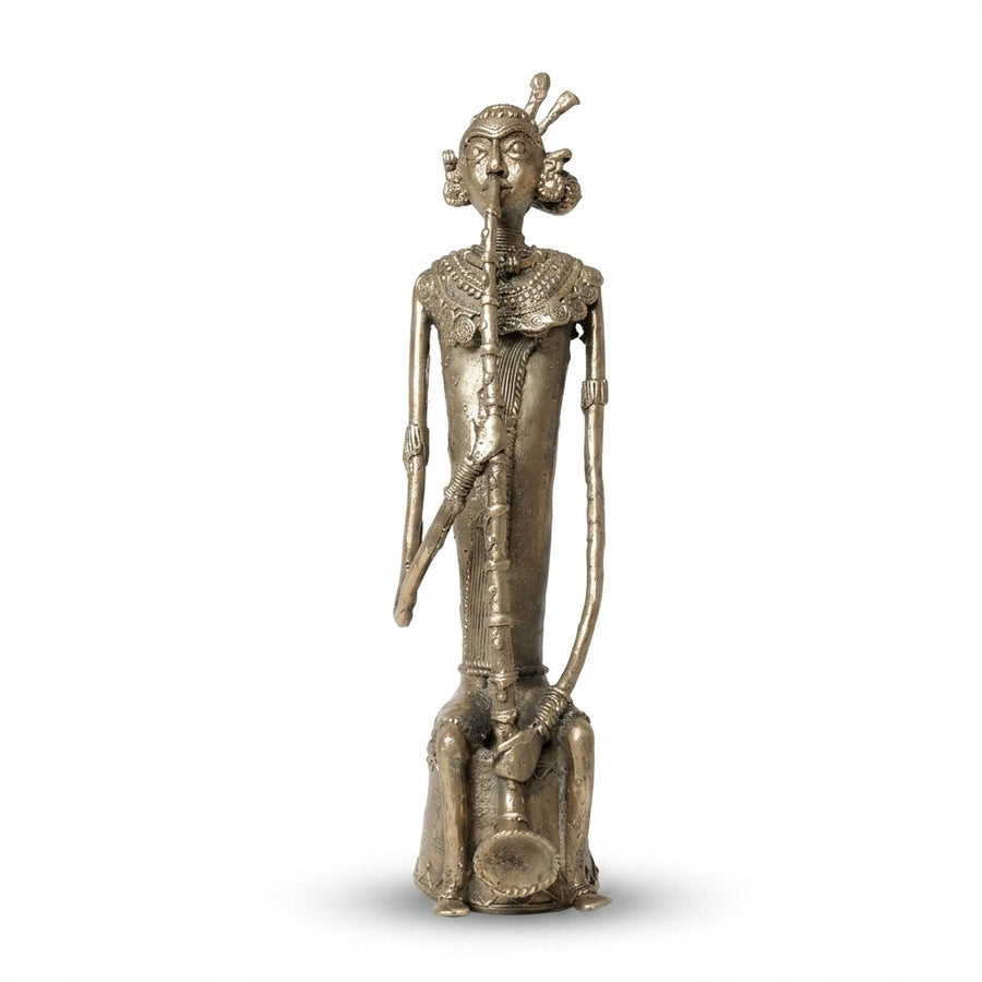 Dhokra Tribal Musicians (Long Set of 2) – Dhokra Metal Art