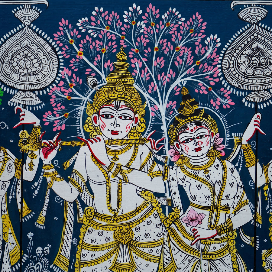 Radha Krishna Raas Leela – Pattachitra Painting