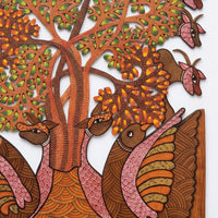 Guardians of the Tree – Gond Paper Painting