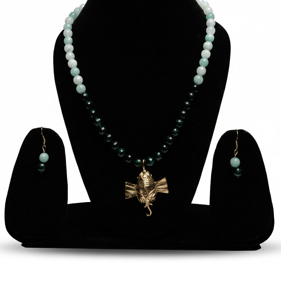 Divine Ganesha Beaded Necklace Set