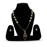 Tribal Musician Pendant Beaded Necklace Set